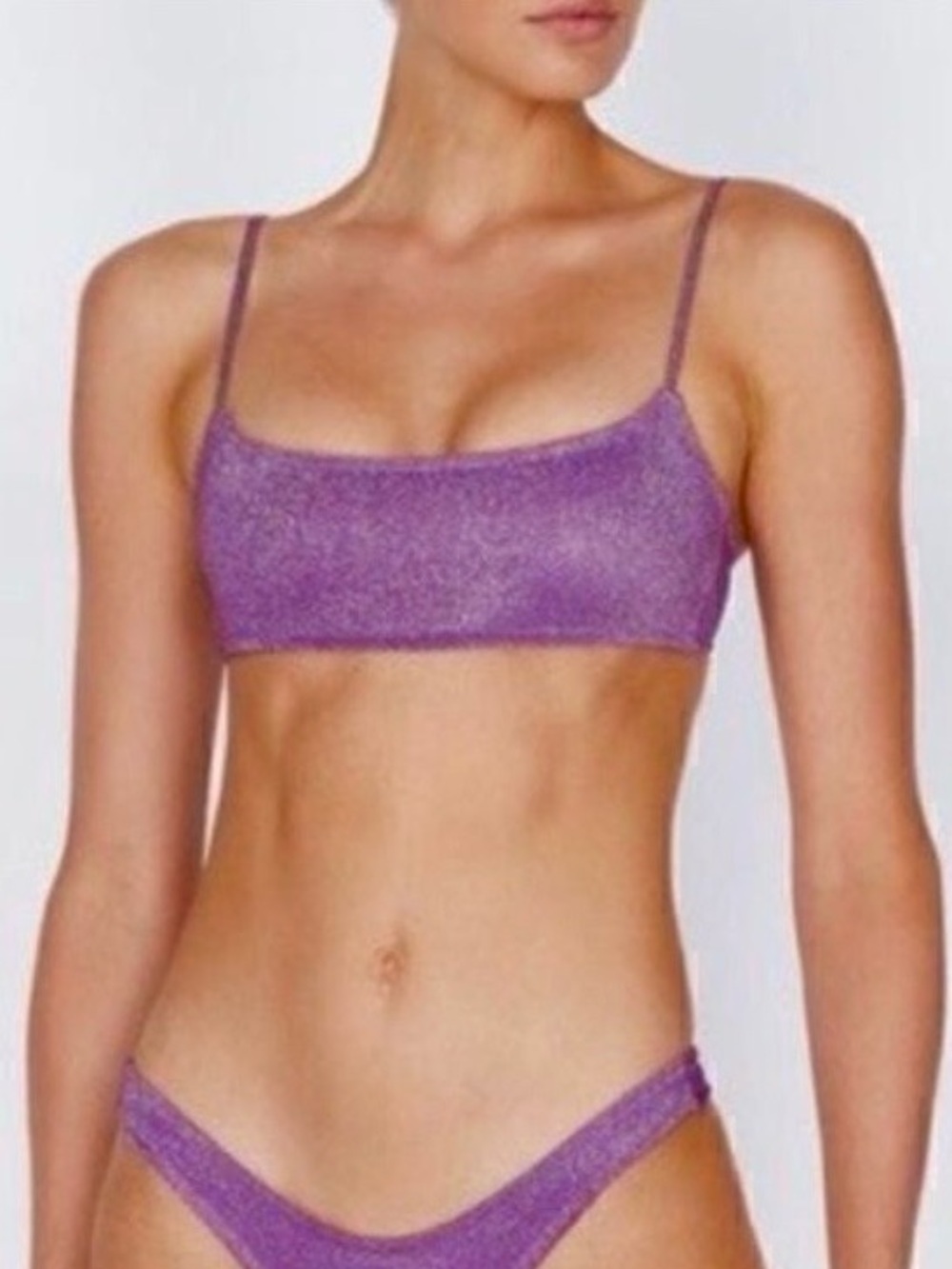 NWOT Triangl Mica Glitter Bikini Top Shimmery Purple